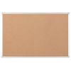 Bi-Office Earth Notice Board Non Magnetic Wall Mounted Cork 60 (W) x 90 (H) cm Aluminium Brown