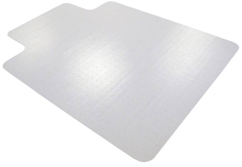 Viking Realspace Premium Chair Mat PC (Polycarbonate) Rectangular with Lip Transparent 120 x 90 cm Soft Floor