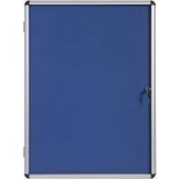 Bi-Office Wall Mountable Lockable Noticeboard Enclore Indoor 72 x 98.1 cm Blue