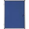 Bi-Office Enclore Indoor Lockable Notice Board Non Magnetic 9 x A4 Wall Mounted 72 (W) x 98.1 (H) cm Blue