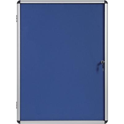 Bi-Office Enclore Indoor Lockable Notice Board Non Magnetic 9 x A4 Wall Mounted 72 (W) x 98.1 (H) cm Blue