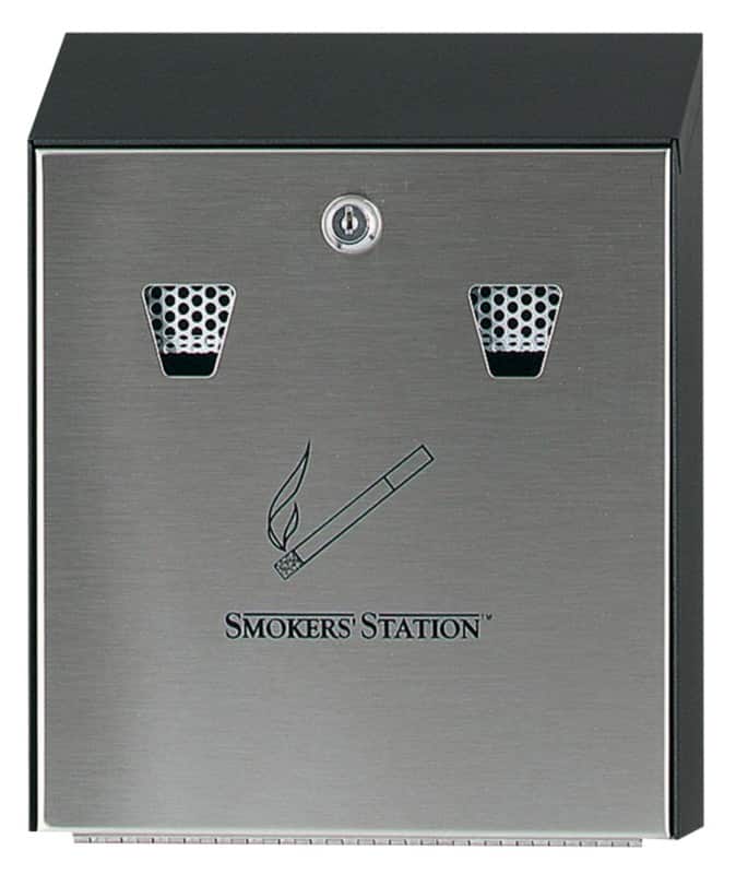 Rubbermaid Cigarette Bin 25.4 x 7.62 x 31.7cm Silver