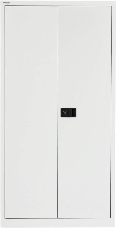 Bisley Economy Regular Door Cupboard Steel 3 Shelves Lockable 914 x 400 x 1,806 mm Chalk White