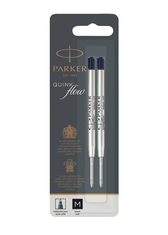 Parker Ballpoint Pen Refill 1950372 Black Pack of 2