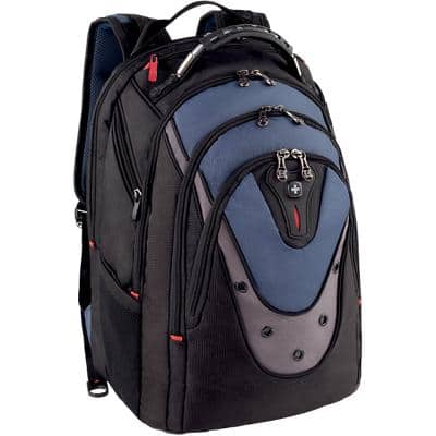 Wenger Backpack Swissgear Ibex 17 Inch Polyester Black, Blue 48 x 25 x 38 cm