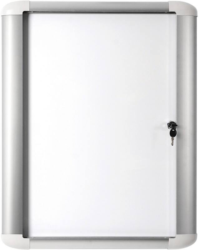 Bi-Office Mastervision Outdoor Lockable Notice Board Magnetic 8 x A4 Wall Mounted Lockable 97.8 (W) x 67.3 (H) cm White
