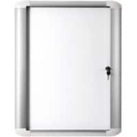 Bi-Office Mastervision Outdoor Lockable Notice Board Magnetic 8 x A4 Wall Mounted 97.8 (W) x 67.3 (H) cm White