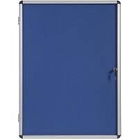 Bi-Office Wall Mountable Lockable Noticeboard Enclore Indoor 94 x 128.8 cm Blue