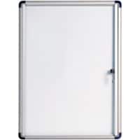 Bi-Office Enclore Indoor Budget Lockable Notice Board Magnetic 2 x A4 Wall Mounted Lockable 52.7 (W) x 35.4 (H) cm White