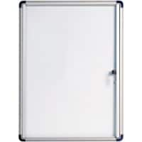 Bi-Office Enclore Indoor Budget Lockable Notice Board Magnetic 2 x A4 Wall Mounted 52.7 (W) x 35.4 (H) cm White