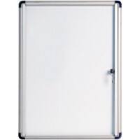 Bi-Office Enclore Indoor Budget Lockable Notice Board Magnetic 4 x A4 Wall Mounted 51.5 (W) x 68.9 (H) cm White