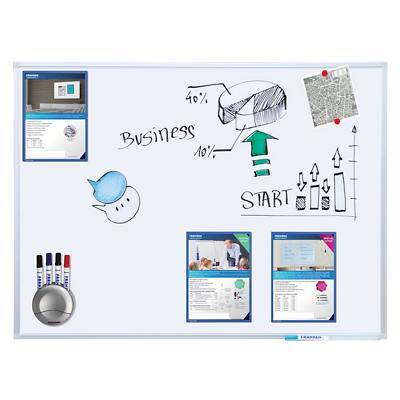 Franken Wall Mountable Magnetic Whiteboard Lacquered Steel Valueline 120 x 90 cm