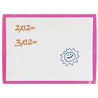 Nobo Small Wall Mountable Magnetic Whiteboard 2104177 Lacquered Steel Arched Frame 585 x 430 mm White, Pink