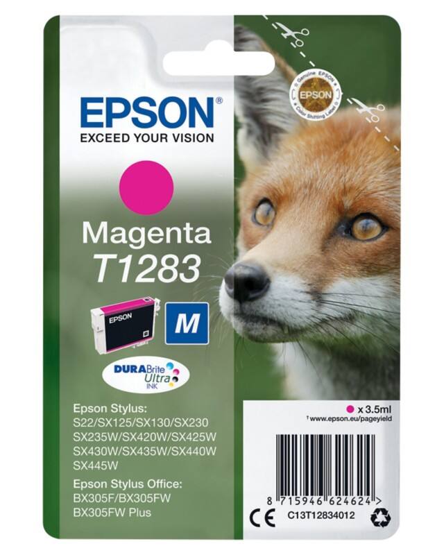Epson T1283 Original Ink Cartridge C13T12834012 Magenta
