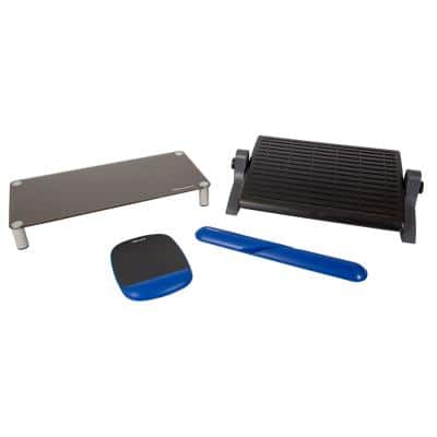 Office Depot Premium Ergonomic Desktop Essentials Black & Blue