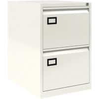 Bisley Filing Cabinet with 2 Lockable Drawers AOC2 470 x 622 x 711mm White