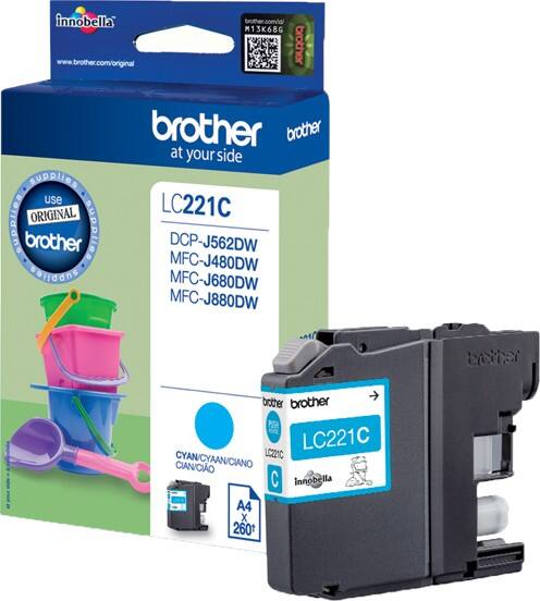 Brother LC221C Original Ink Cartridge Cyan