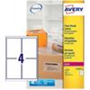 Avery L7569-25 Parcel Labels 139 x 99.1 mm Clear 25 Sheets of 4 Labels