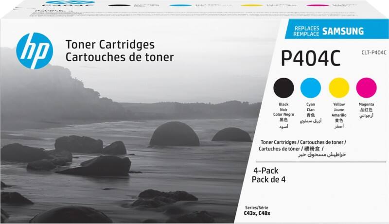 Samsung CLT-P404C Original Toner Cartridge Black, Cyan, Magenta, Yellow Pack of 4 Multipack