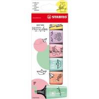 STABILO BOSS MINI Pastellove Highlighter Wallet 2 mm Assorted Pastel Pack of 6