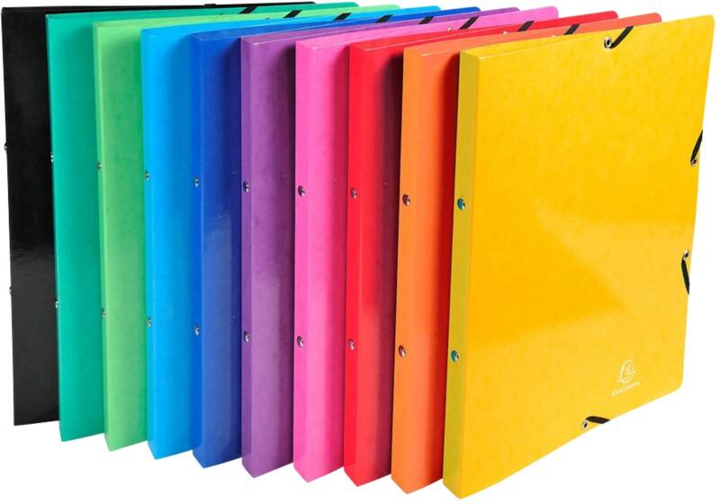 Exacompta 15 mm Ring Binder Pressboard A4 2 Rings Assorted Pack of 20