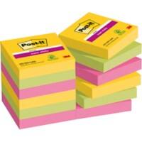 Post-it Super Sticky Notes 47.6 x 47.6 mm Rio De Janeiro Assorted Colours 12 Pads of 90 Sheets