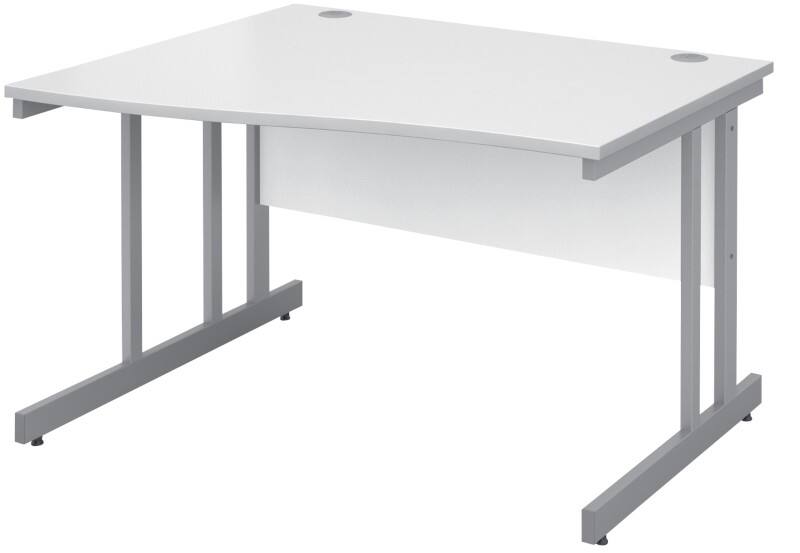 Dams International Wave Desk White 1 200 X 990 X 725 Mm Viking