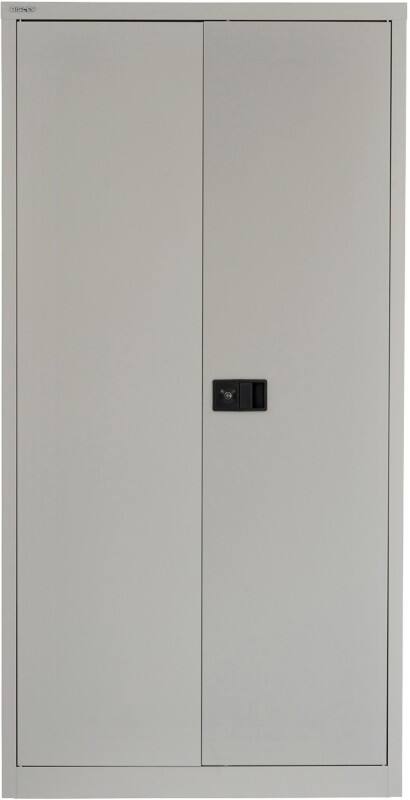 Bisley Regular Door Cupboard Steel 3 Shelves Lockable 914 x 400 x 1,806 mm Grey