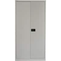 Bisley Regular Door Cupboard Lockable with 3 Shelves Steel E722A03av4 914 x 400 x 1806mm Goose Grey