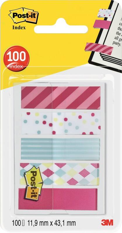 Post-it Index Flags 11.9 x 43.2 mm Candy Assorted 20 Strips