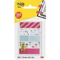 Post-it Index Flags 11.9 x 43.2 mm Candy Assorted 20 Strips