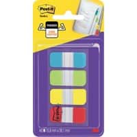 Post-it Index Flags Aqua Assorted Plain Special format 4 Packs of 10 Strips