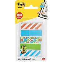 Post-it Index Flags 11.9 x 43.2 mm Geos Assorted 20 Strips