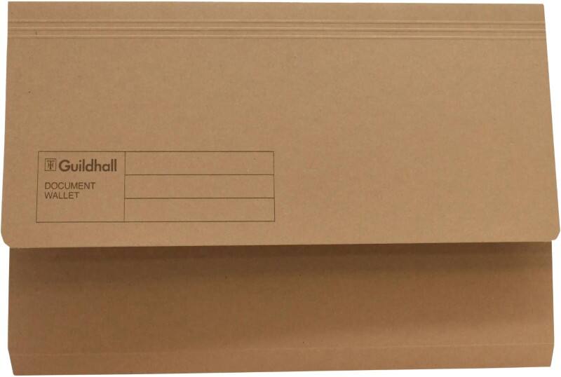 Guildhall Document Wallet Folio Brown Manila 285 gsm Pack of 50