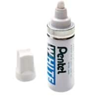 Pentel 100w Permanent Marker Bullet 6 mm White Waterproof Pack of 12