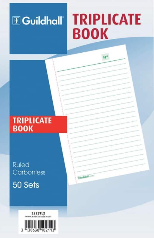 Exacompta Triplicate Book 2113TLZ Perforated 50 Sets