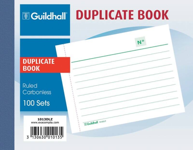 Guildhall Duplicate Book 1013DLZ A6 100 sheets