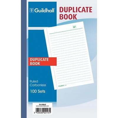 Guildhall Ruled Duplicate Book Special format 100 Sheets