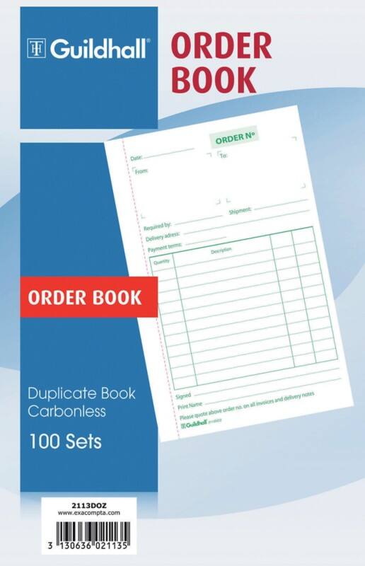 Exacompta Ruled Duplicate Order Book 100 Sets