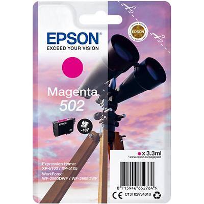 Epson 502 Original Ink Cartridge C13T02V34010 Magenta