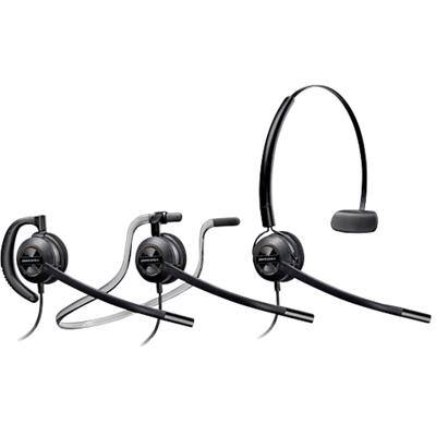 Plantronics EncorePro HW540 Wired Mono Convertible Headset On ear Quick-Disconnect (QD) with Microphone Black