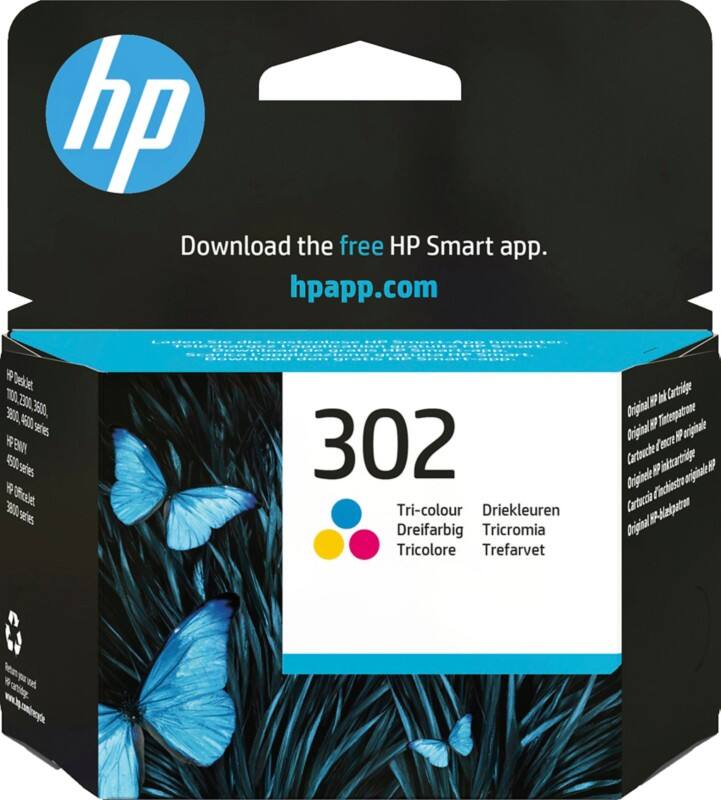 HP 302 Original Ink Cartridge F6U65AE Cyan, Magenta, Yellow
