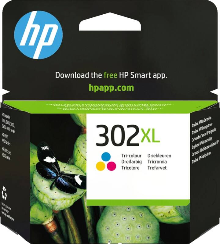 HP 302XL Original Ink Cartridge F6U67AE Cyan, Magenta, Yellow