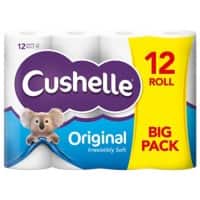 Cushelle Comfort Toilet Roll 2 Ply 836302671 12 Rolls of 180 Sheets