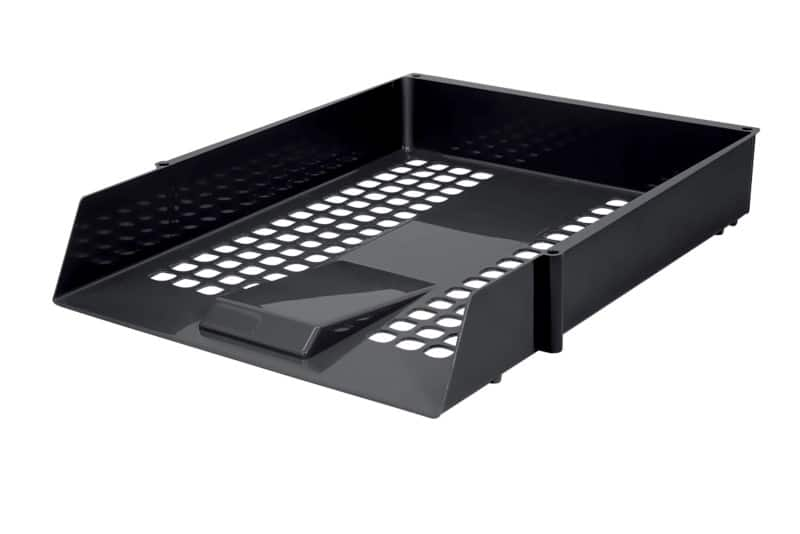 Viking Letter Tray Plastic Stackable A4 Black  