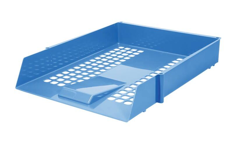 Viking Letter Tray Plastic Stackable A4 Blue