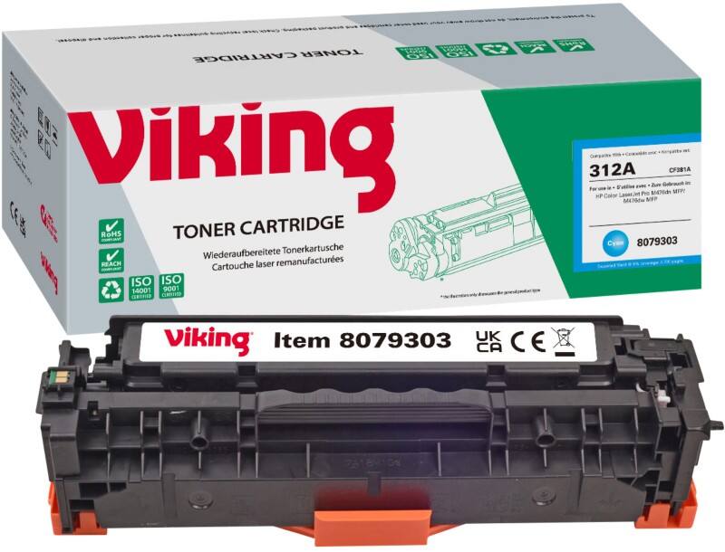 Viking 312A Compatible HP Toner Cartridge CF381A Cyan