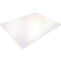 Realspace Premium Chair Mat Polycarbonate Rectangular Transparent 116 x 150 cm Soft Floor