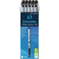 Schneider Slider Basic XB Ballpoint Pen Grip Extra Broad 0.7 mm Black Pack of 10