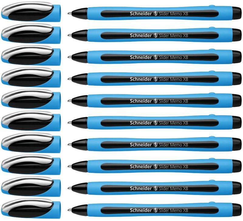 Schneider Slider Memo XB Slider Memo XB Ballpoint Pen Black 0.7 mm Extra Broad Ballpoint Pack of 10